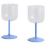 HAY Accessoires Weinglas Tint im 2er Set von Hay Clear / Jade blue