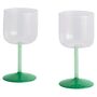 HAY Accessoires Weinglas Tint im 2er Set von Hay Clear / Jade green