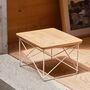 Vitra Occasional Table LTR Weiss 04 pulverbeschichtet (glatt), Kastanie massiv