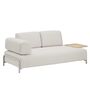 Kave Home 2-Sitzer-Sofa Compo aus Chenille mit grosses Tablett von Kave Home Stahl Beige, Drom Beige