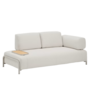 Kave Home 2-Sitzer-Sofa Compo aus Chenille mit kleines Tablett von Kave Home Stahl Beige, Drom Beige