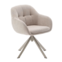 Kave Home Drehstuhl Dorina aus Chenille von Kave Home Beige / Beige Finish