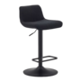 Kave Home Zenda Hocker aus Chenille von Kave Home Schwarz / Mattschwarz