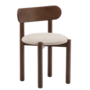 Kave Home Stuhl Nebai in Chenille Kave Home Braun / Nussbaum Finish