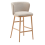 Kave Home Hocker aus Chenille Ciselia von Kave Home Beige / Natur