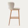 Kave Home Hocker aus Chenille Ciselia von Kave Home Beige / Natur