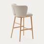 Kave Home Hocker aus Chenille Ciselia von Kave Home Beige / Natur