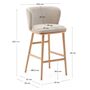 Kave Home Hocker aus Chenille Ciselia von Kave Home Beige / Natur