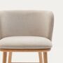 Kave Home Hocker aus Chenille Ciselia von Kave Home Beige / Natur