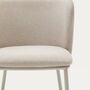 Kave_Home_Stuhl_Ciselia_aus_Chenille_Beige_Stahl_Beige_Details_1