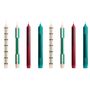 HAY Accessoires Kerze Pattern im 4er Set von Hay Greens / Bordeaux