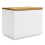 Kave Home Nachttisch Abilen von Kave Home Eiche natur / MDF weiss