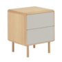 Kave Home Nachttisch Anielle von Kave Home Eiche natur / MDF weiss