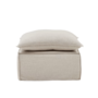 Kave Home Kave Home Anarela - Fussablage mit Bezug und Kissen Beige