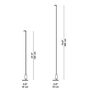 Luceplan Stehleuchte Flia tragbare von Luceplan  H: 180 cm / H: 120 cm  