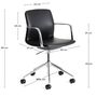 Kave_Home_Schreibtischstuhl_Nerlan_Schwarz_Leder_Aluminium_Gestell_Details