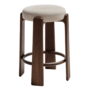 Kave Home Hocker Granite von Kave Home H und Sitzhöhe: 75 cm / B und T: 51 cm, Beige / Dunkelbraun