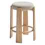 Kave Home Hocker Granite von Kave Home H und Sitzhöhe: 75 cm / B und T: 51 cm, Beige / Hell braun