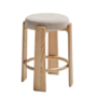 Kave Home Hocker Granite von Kave Home H und Sitzhöhe: 65 cm / B und T: 49.5 cm, Beige / Hell braun