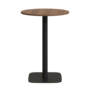 Kave Home Hoher Runder Tisch Dina von Kave Home Nussbaum / Metallbein Schwarz lackiert