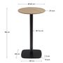 Kave_Home_Hoher_Runder_Tisch_Dina_Natur_Metallbein_Schwarz_Dimesnions
