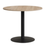 Kave Home Runder Tisch Melamin Esilda von Kave Home Ø: 90 cm, Natur / Metallbein Schwarz lackiert