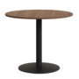 Kave Home Runder Tisch Melamin Esilda von Kave Home Ø: 90 cm, Nussbaum / Metallbein Schwarz lackiert