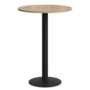 Kave Home Runder Stehtisch Melamin Esilda Ø 60 cm von Kave Home Natur / Metallbein Schwarz lackiert