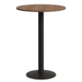 Kave Home Runder Stehtisch Melamin Esilda Ø 60 cm von Kave Home Nussbaum / Metallbein Schwarz lackiert