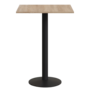 Kave Home Stehtisch Melamin Esilda 60 x 60 cm von Kave Home Natur / Metallbein Schwarz lackiert