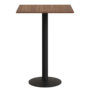 Kave Home Stehtisch Melamin Esilda 60 x 60 cm von Kave Home Nussbaum / Metallbein Schwarz lackiert