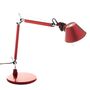 Artemide Tolomeo Micro mit Fuss von Artemide Rot