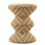 Pols Potten Polsterhocker Zig Zag Soft von Pols Potten Ocker
