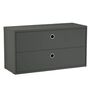 String Furniture Cabinet with Drawers Darkgrau, B: 78 cm, T: 30 cm