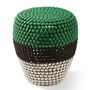 Pols Potten,Striped Stool Dot von Pols Potten,dunkelgrün,Stuhl,Hocker