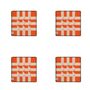 Røros Tweed Sitzkissen aus Lammwolle Kvam im 4er Set von Røros Tweed Orange