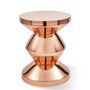 Pols Potten Metallhocker Zig Zag von Pols Potten Roségold