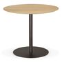 Ethnicraft_51948_Blend_dining_table_top_varnished_oak_round_with_base_metal_Dark_Bronze
