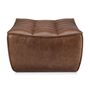 Ethnicraft N701 Polsterhocker B: 70 cm / T: 70 cm, Chestnut