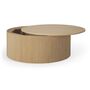Ethnicraft Roller Max Couchtisch Ø: 80 cm / H: 32 cm, Eiche geölt