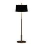 Santa & Cole Stehleuchten Diana von Santa & Cole Black Linen with Stone Parchment Upper Diffuser, Weiss / Weiss, Satin Nickel