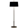 Santa & Cole Stehleuchten Diana Mayor von Santa & Cole  Black Linen with Stone Parchment Upper Diffuser, Weiss / Weiss, Satin Nickel