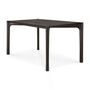 Ethnicraft PI Tisch Rechteckig B: 140 cm / T: 80 cm, Teak dunkelbraun lackiert