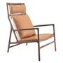 Gazzda Dedo Lounge Chair von Gazzda Dakar Leder 3411 Nature - Nussbaum geölt