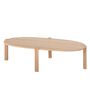 Gazzda Kulin Couchtisch von Gazzda Eiche geölt - Weiss geölt, B: 150 cm / T: 80 cm / H: 40 cm