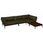 Houe Houe LEVEL 2 Kombination 08 - Outdoor Sofa Dark Grey, Leaf Heritage 42