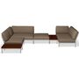 Houe Houe LEVEL Kombination 04 - Outdoor Sofa Muted White, Ash Heritage 92