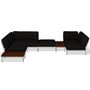 Houe Houe LEVEL Kombination 04 - Outdoor Sofa Muted White, Dark Grey Basic 98