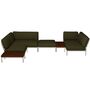 Houe Houe LEVEL Kombination 04 - Outdoor Sofa Muted White, Leaf Heritage 42