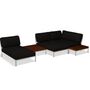 Houe Houe LEVEL Kombination 03 - Outdoor Sofa Muted White, Dark Grey Basic 98